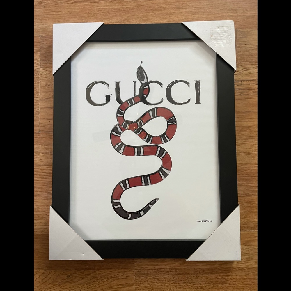 NewFairchild Paris Gucci Snake Framed Wall Art